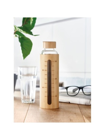 Bouteille verre et bambou