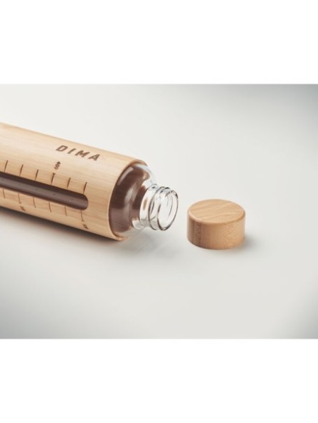 Bouteille verre et bambou
