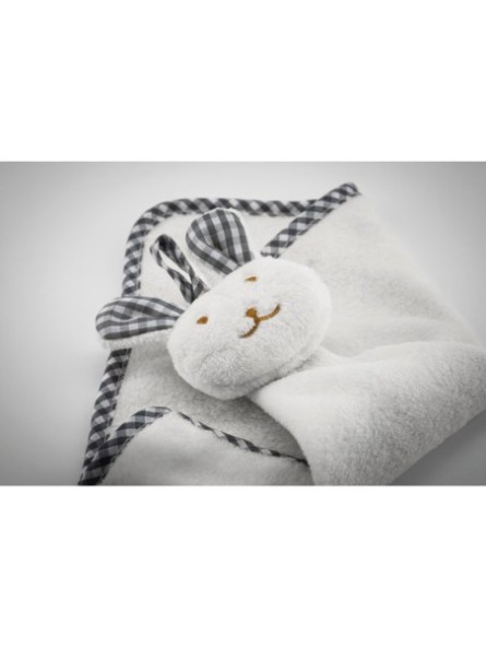 Serviette-peluche lapin...