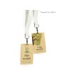 Badge en bois publicitaire...