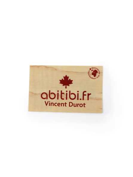 Badge en bois publicitaire...