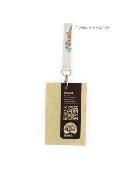 Badge en bois publicitaire...
