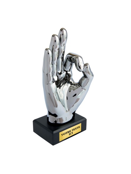Trophée céramique main...