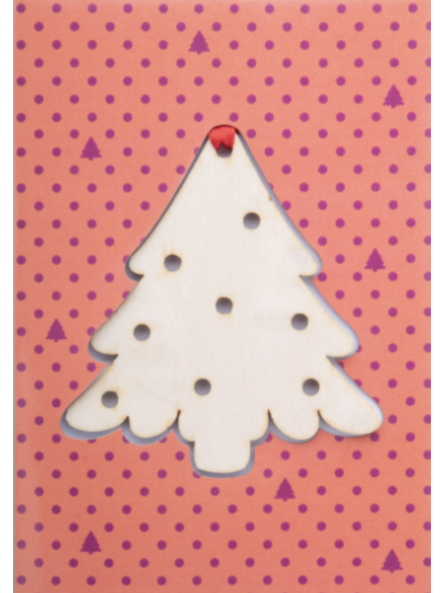Carte de Noël bois...
