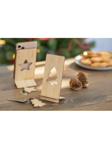 Porte-clé sapin publicitaire