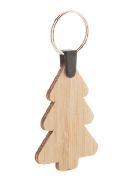Porte-clé sapin publicitaire