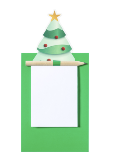 Magnet mémo sapin publicitaire
