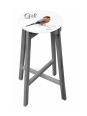 Tabouret de bar publicitaire