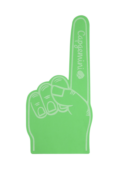 Main en mousse personnalisable