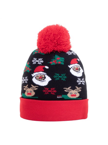 Bonnet de noël à colorier
