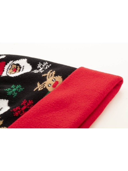 Bonnet de noël à colorier