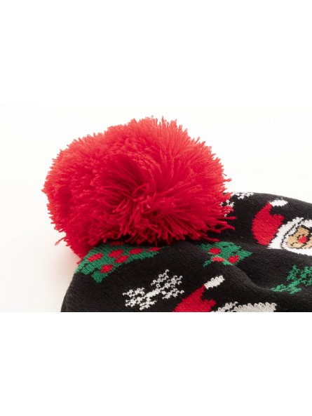 Bonnet de noël à colorier