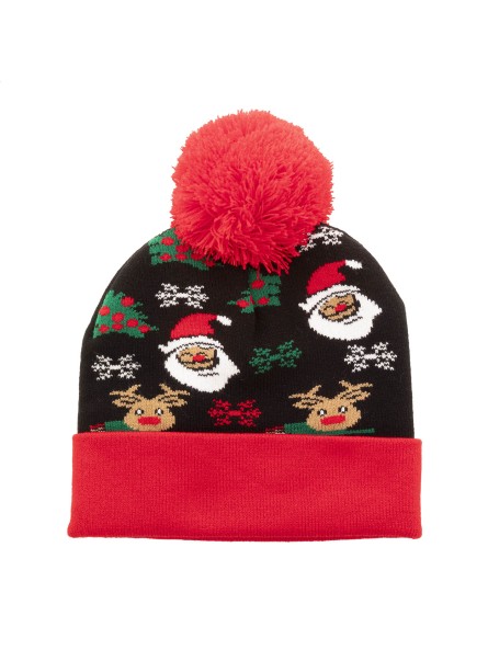 Bonnet de noël à colorier