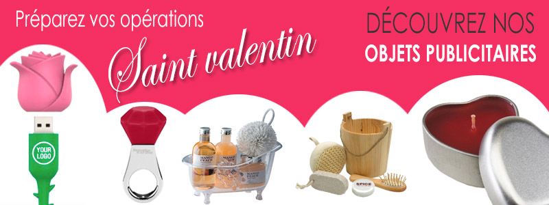 Lire la suite à propos de l’article Préparez vos opérations Saint Valentin grâce aux objets publicitaires