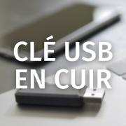 Clé USB publicitaire cuir - Clés USB en cuir à personnaliser